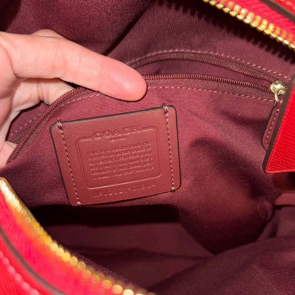 Coach Signature Red Backpack - Picture 10 of 10